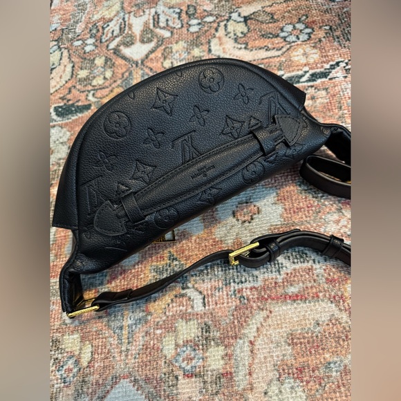 Black Faux Leather Belt Bag / Bum Bag ✨ - Picture 3 of 5